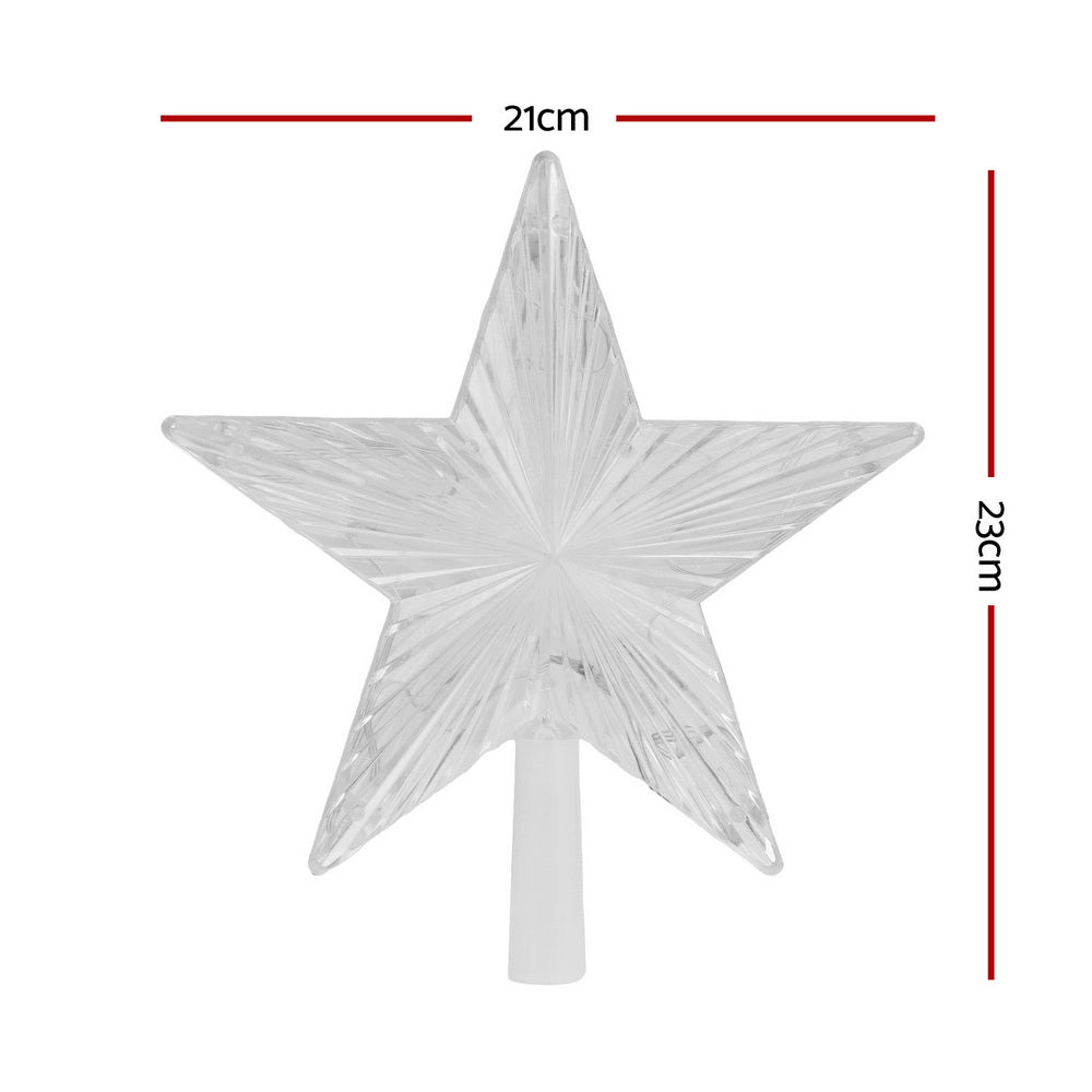 Jingle Jollys Christmas Tree Topper Star RGB LED Xmas Decor 80 Modes