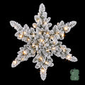 Jingle Jollys 60cm Flocked Snowflake Christmas Wreath Garland Pre-Lit