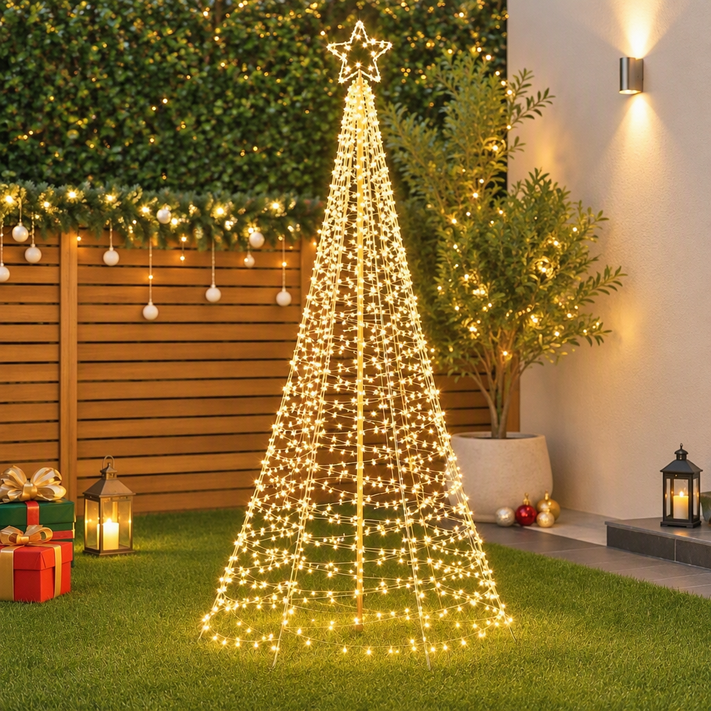 Jingle Jollys Solar Christmas Tree 3.6m 800 LED Net Lights Xmas Trees