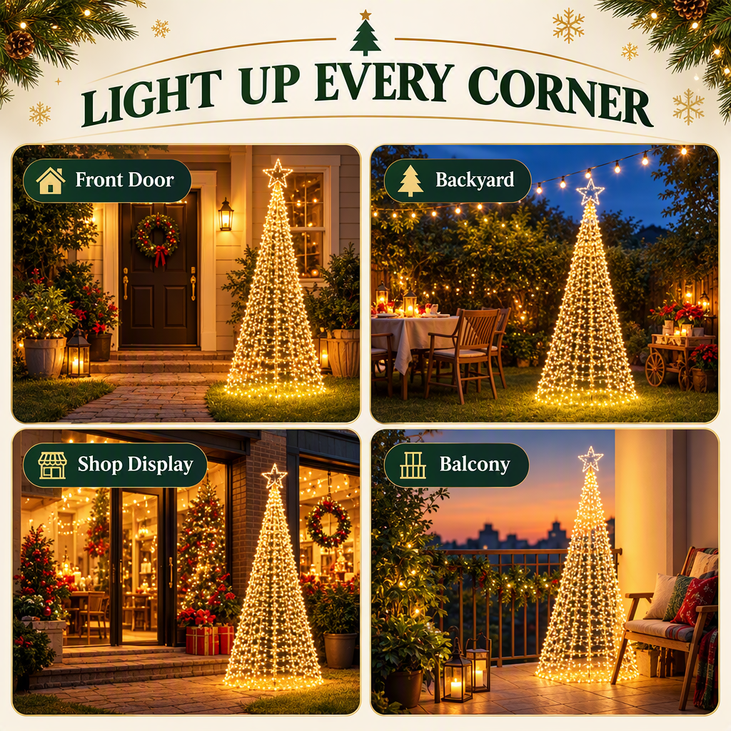 Jingle Jollys Solar Christmas Tree 3.6m 800 LED Net Lights Xmas Trees