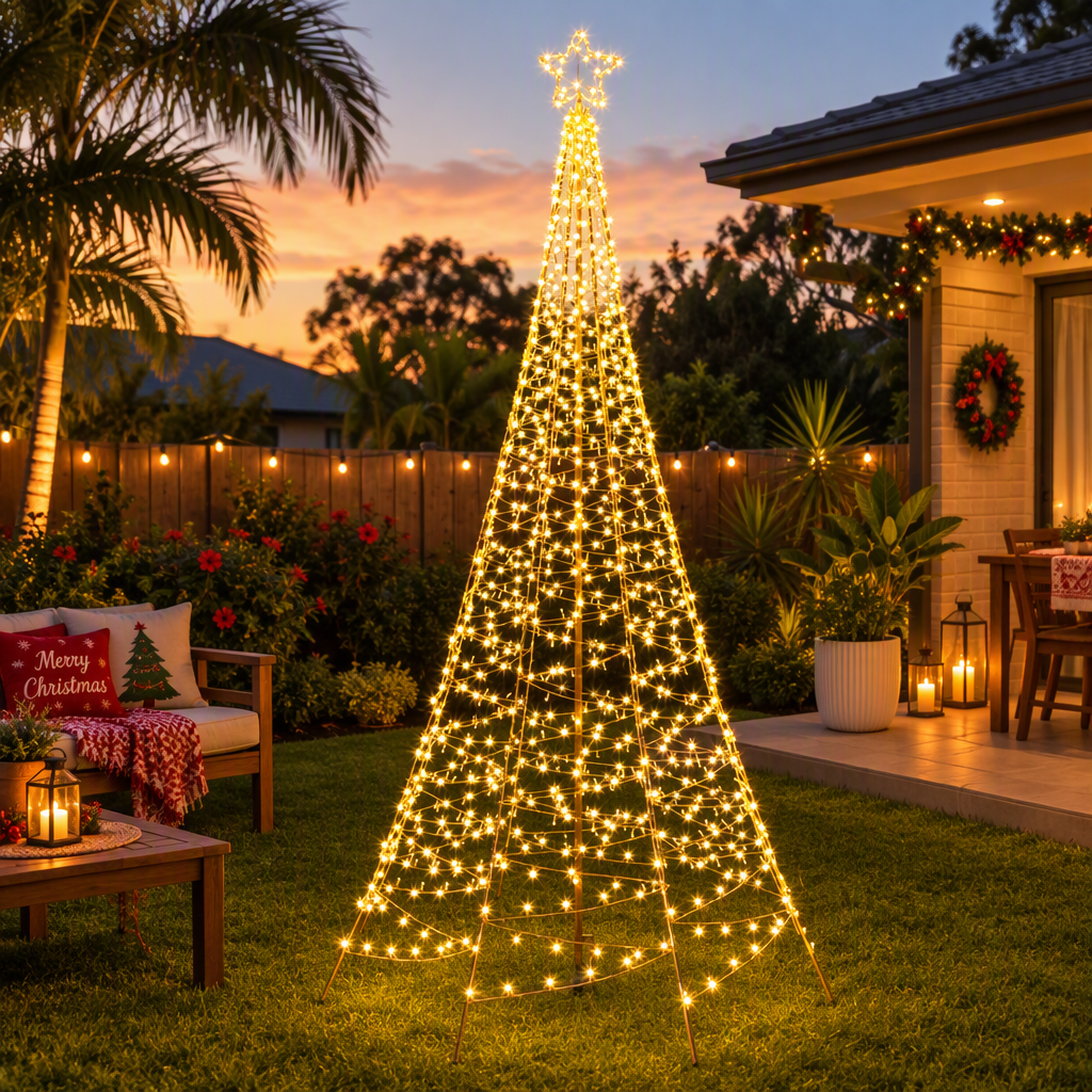 Jingle Jollys Solar Christmas Tree 3.6m 800 LED Net Lights Xmas Trees