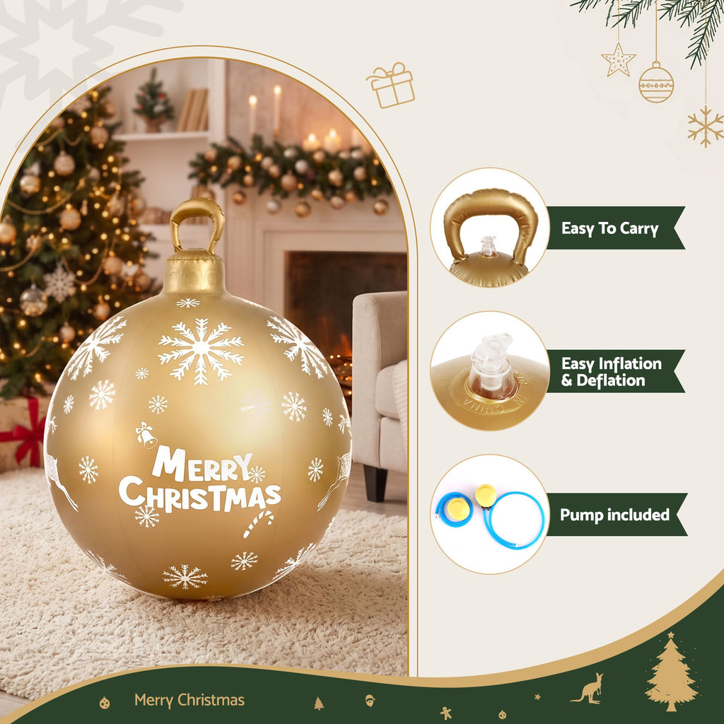 Jingle Jollys Christmas Inflatable Ball Bauble 60cm Outdoor
