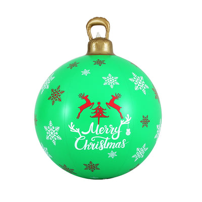 Jingle Jollys Christmas Inflatable Ball Bauble 60cm Outdoor Decoration, Green