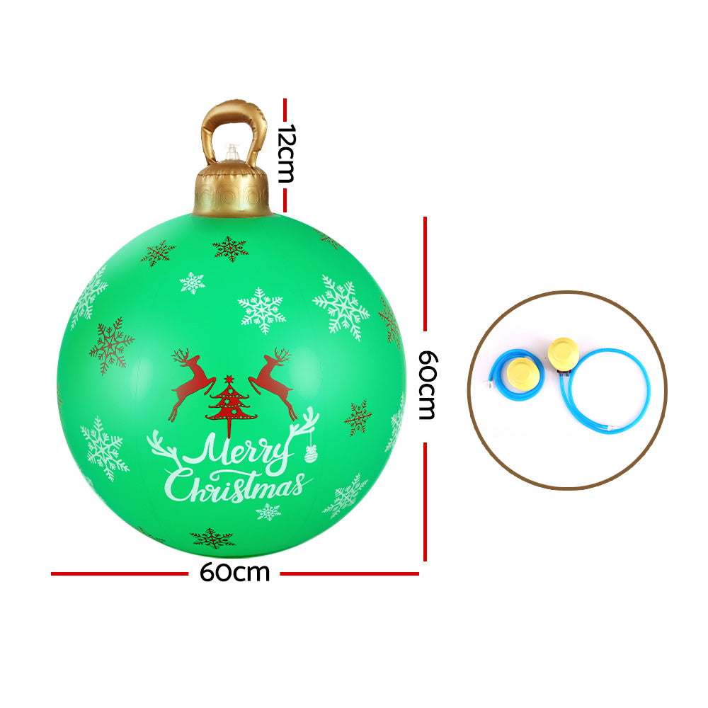 Jingle Jollys Christmas Inflatable Ball Bauble 60cm Outdoor