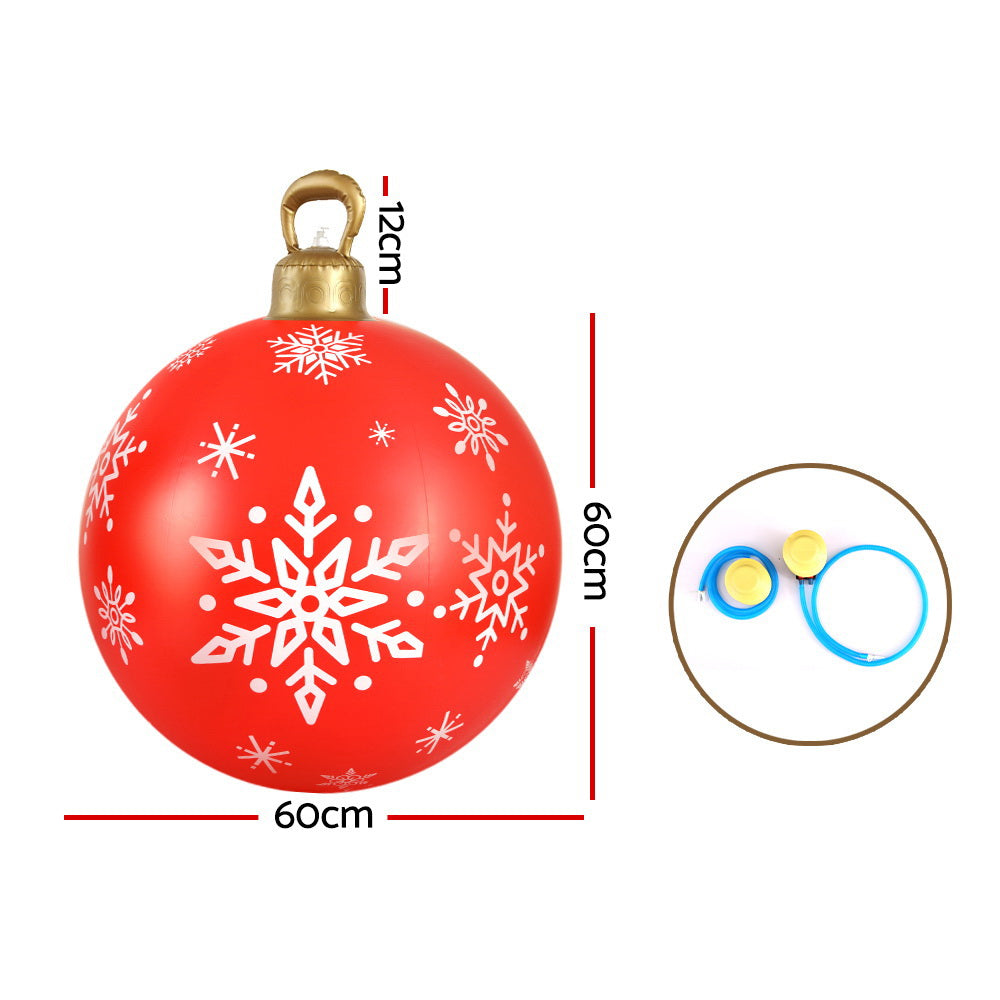Jingle Jollys Christmas Inflatable Ball Bauble 60cm Outdoor