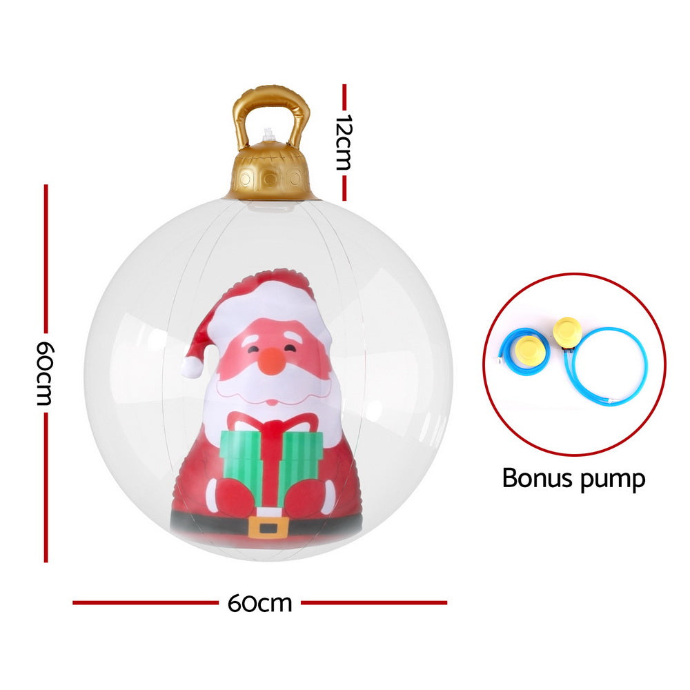 Jingle Jollys Christmas Inflatable Ball 60cm Santa Decoration