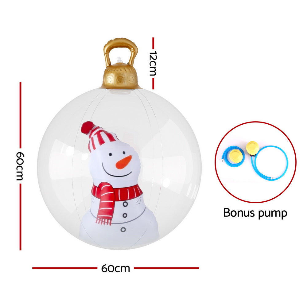 Jingle Jollys Christmas Inflatable Ball 60cm Snowman Decoration