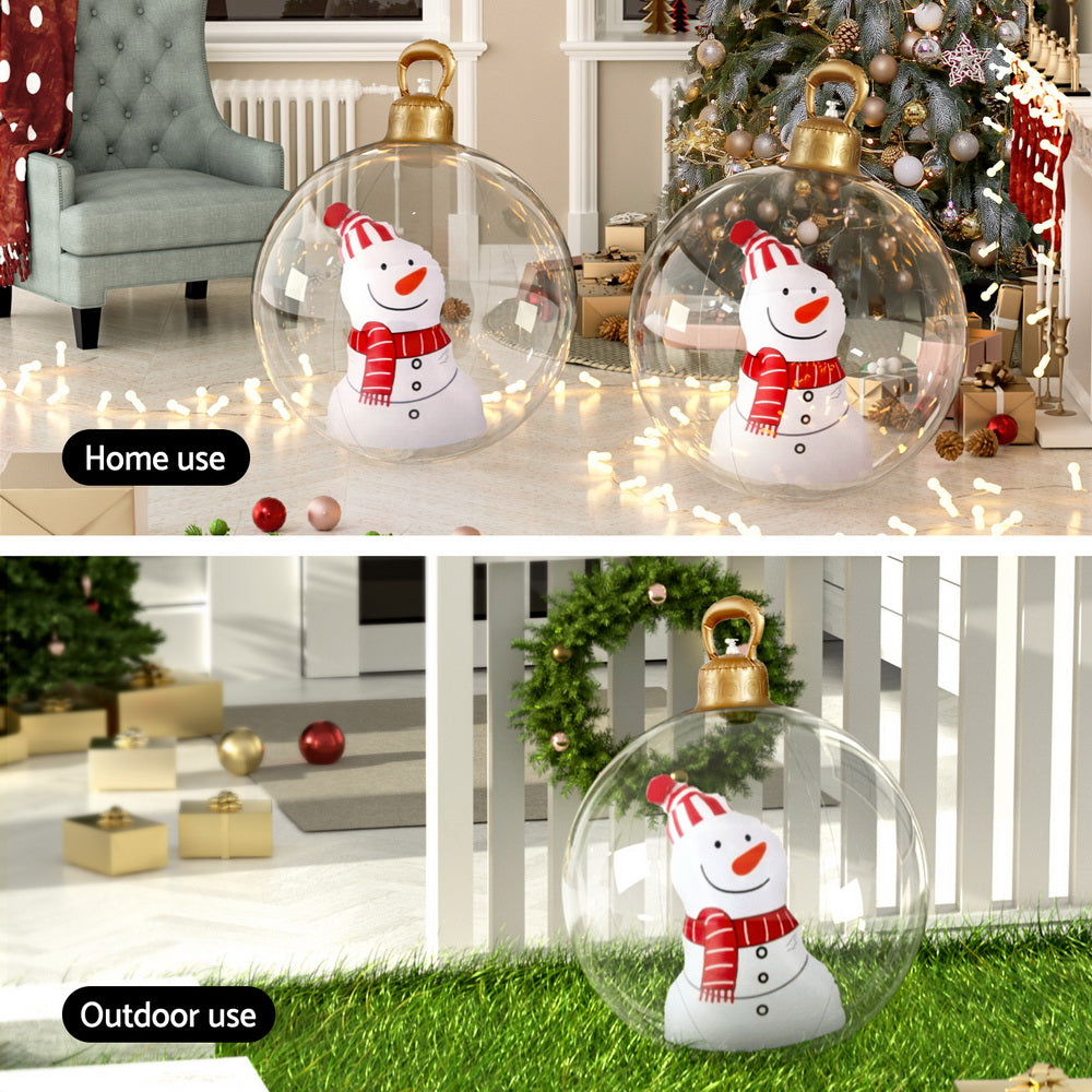 Jingle Jollys Christmas Inflatable Ball 60cm Snowman Decoration