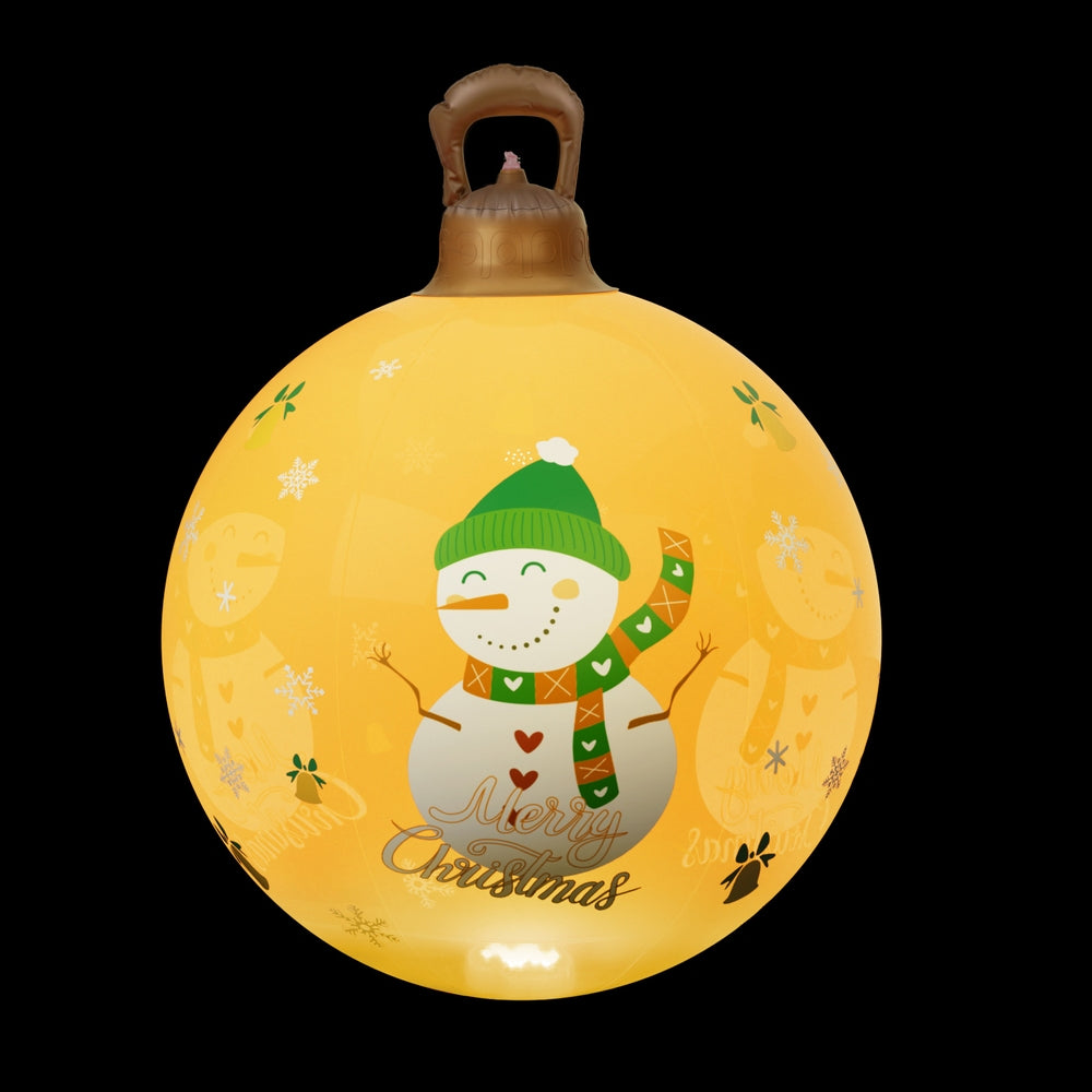 Jingle Jollys Christmas Inflatable Ball 60cm Led Illuminated Snowman