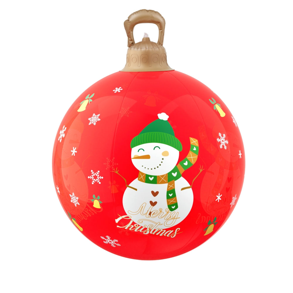 Jingle Jollys Christmas Inflatable Ball 60cm Illuminated Led Snowman