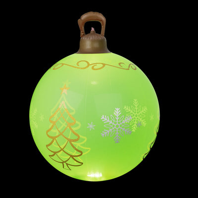 Jingle Jollys Christmas Inflatable Ball 60cm Led Illuminated Xmas, Green