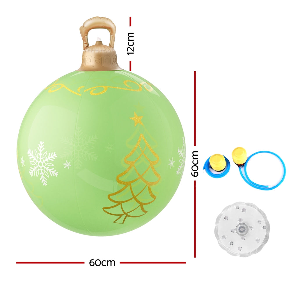 Jingle Jollys Christmas Inflatable Ball 60cm Led Illuminated Xmas