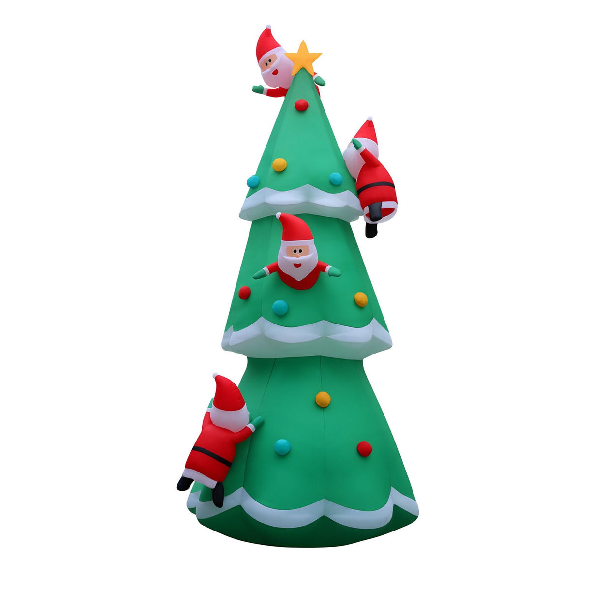 Jingle Jollys Christmas Inflatable Santa Tree 5M Illuminated