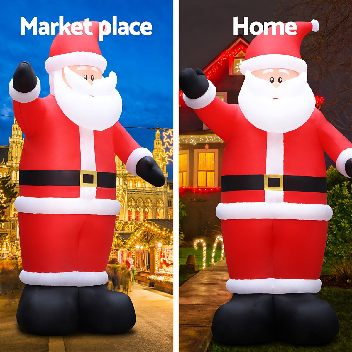 Jingle Jollys Christmas Inflatable Santa 5M Illuminated