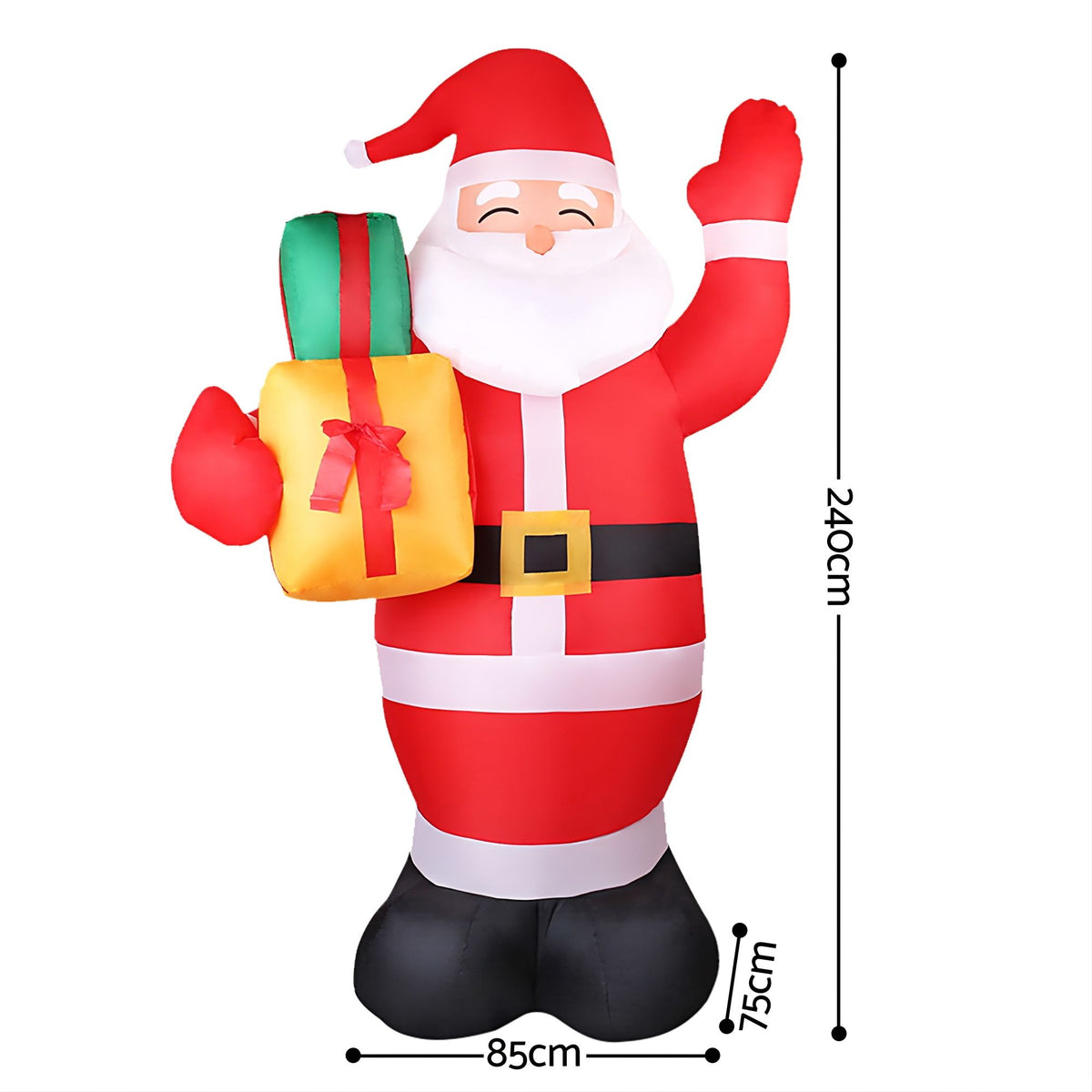Jingle Jollys Christmas Inflatable Santa 2.4M Illuminated