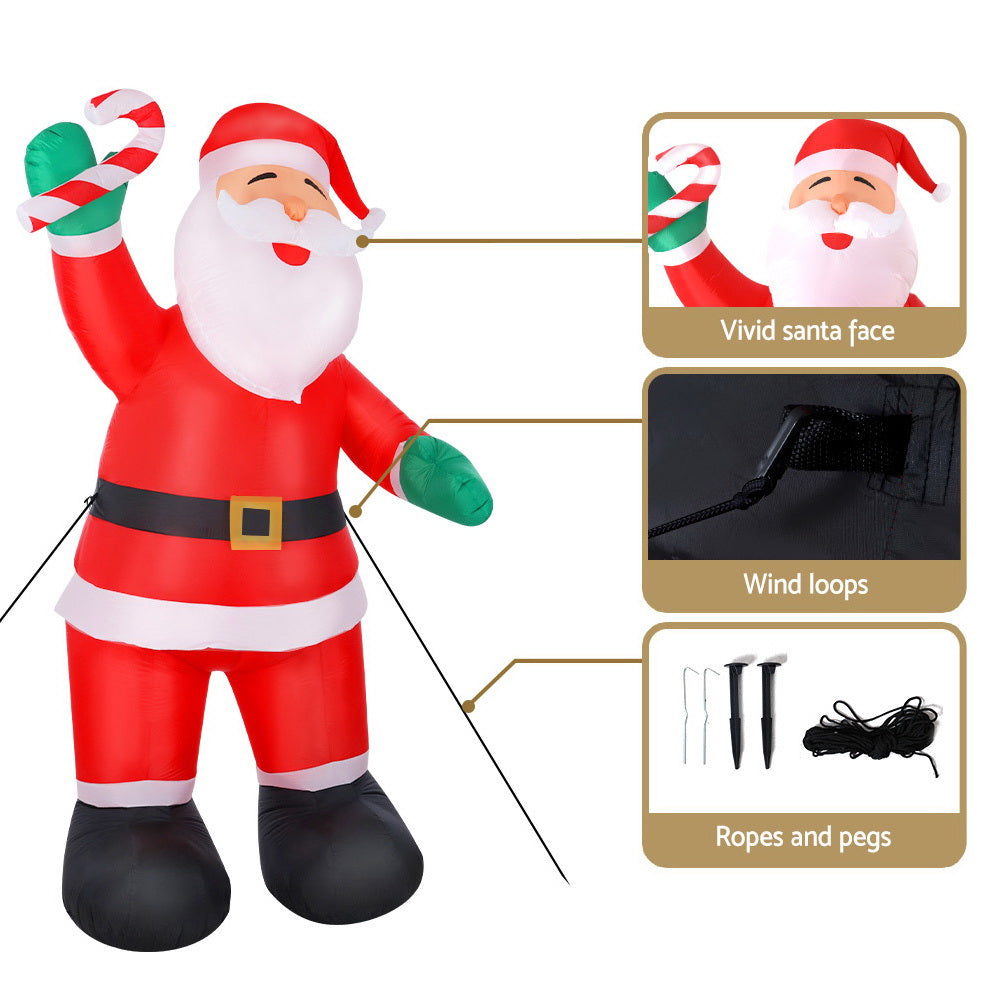 Jingle Jollys Christmas Inflatable Santa 3M Illuminated