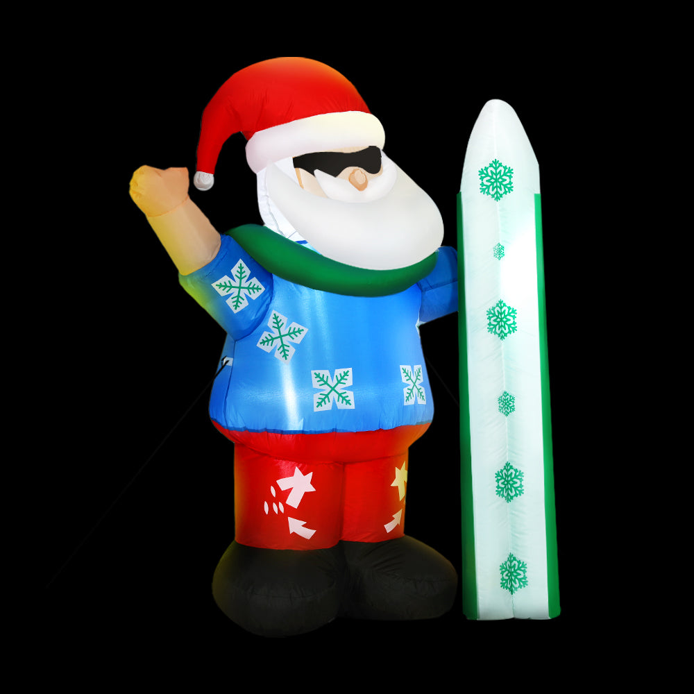 Jingle Jollys Christmas Inflatable Santa 1.6M Illuminated