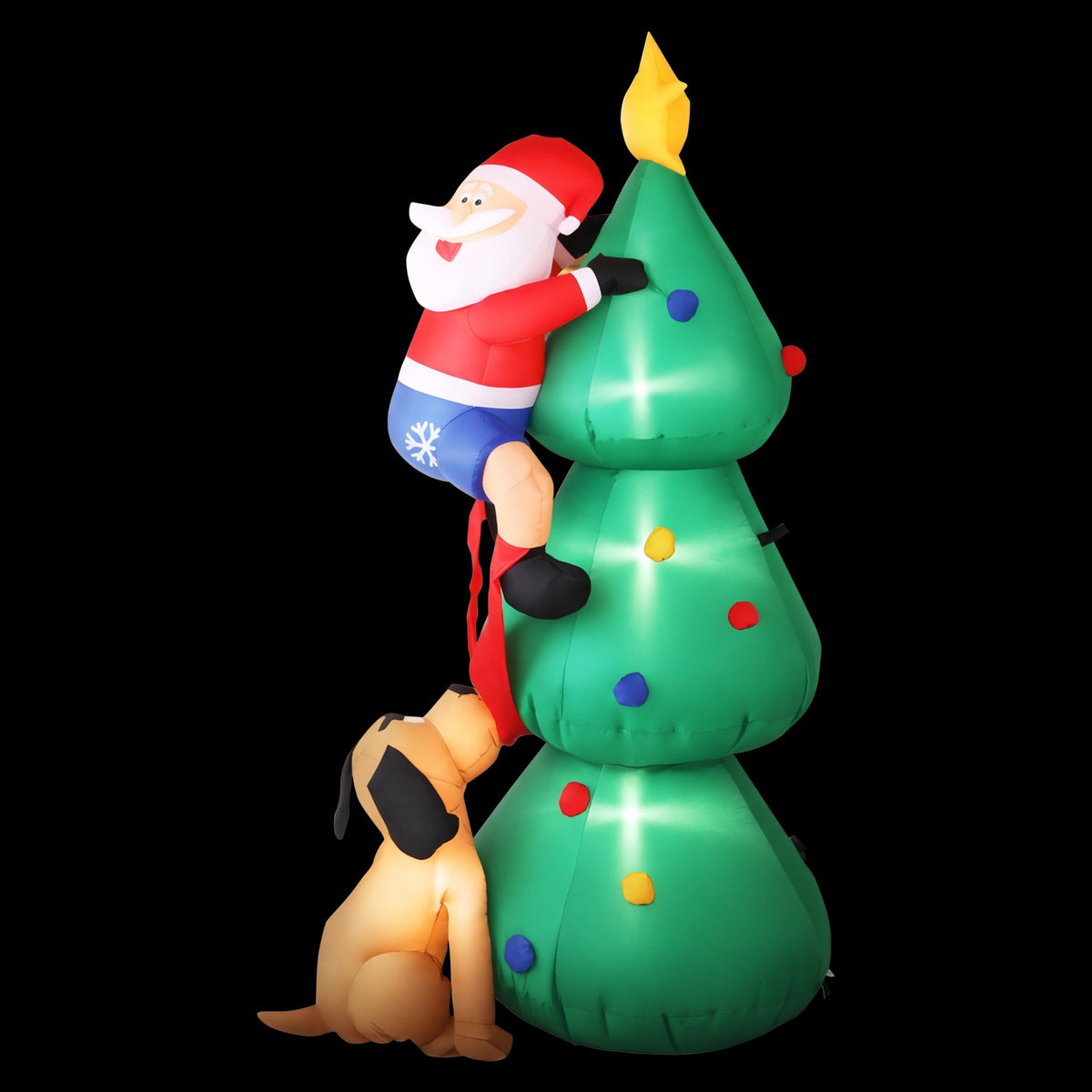 Jingle Jollys Christmas Inflatable Santa Tree 1.8M Illuminated