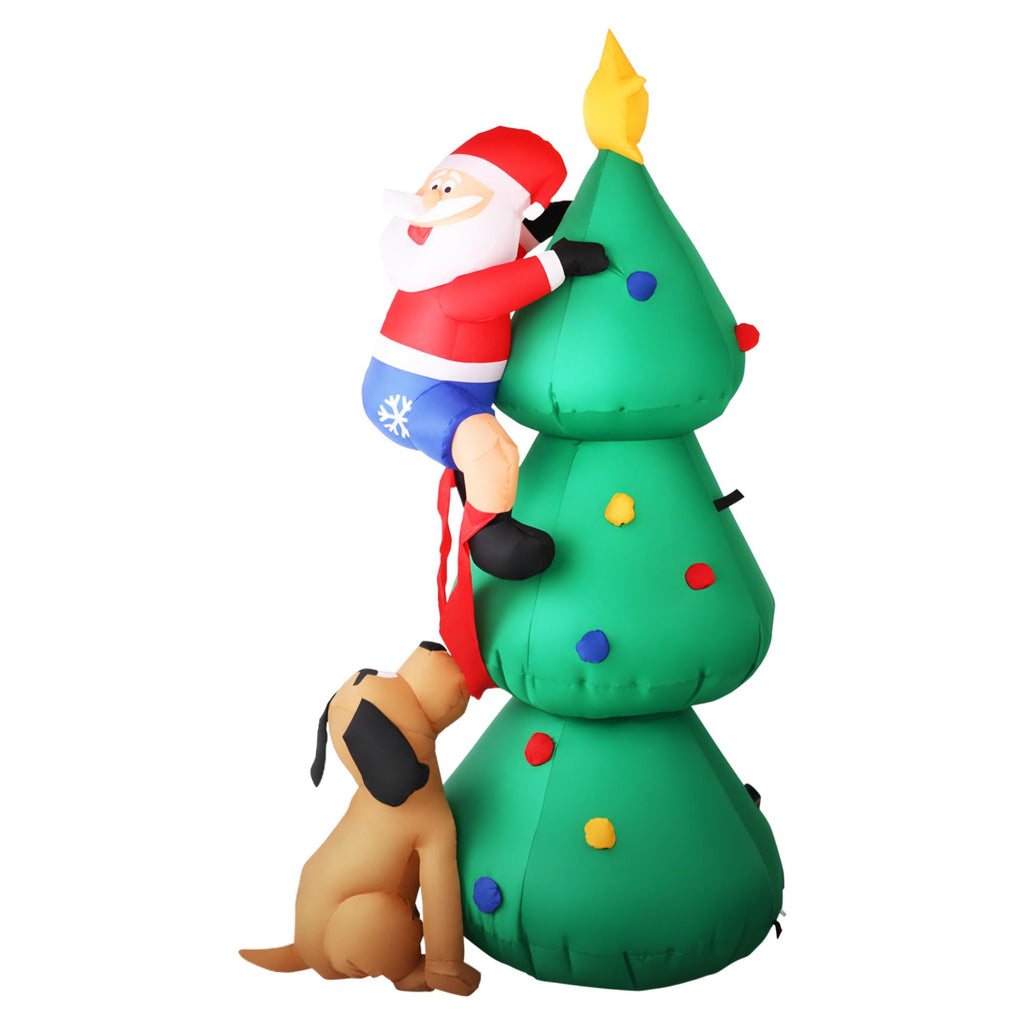 Jingle Jollys Christmas Inflatable Santa Tree 1.8M Illuminated