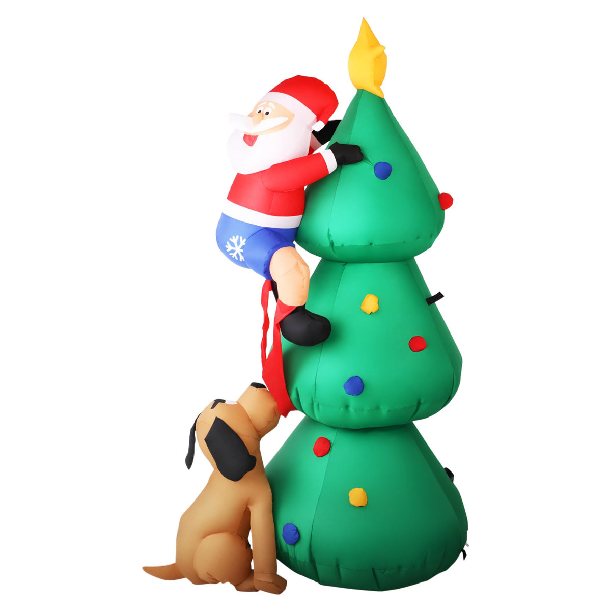 Jingle Jollys Christmas Inflatable Santa Tree 1.8M Illuminated