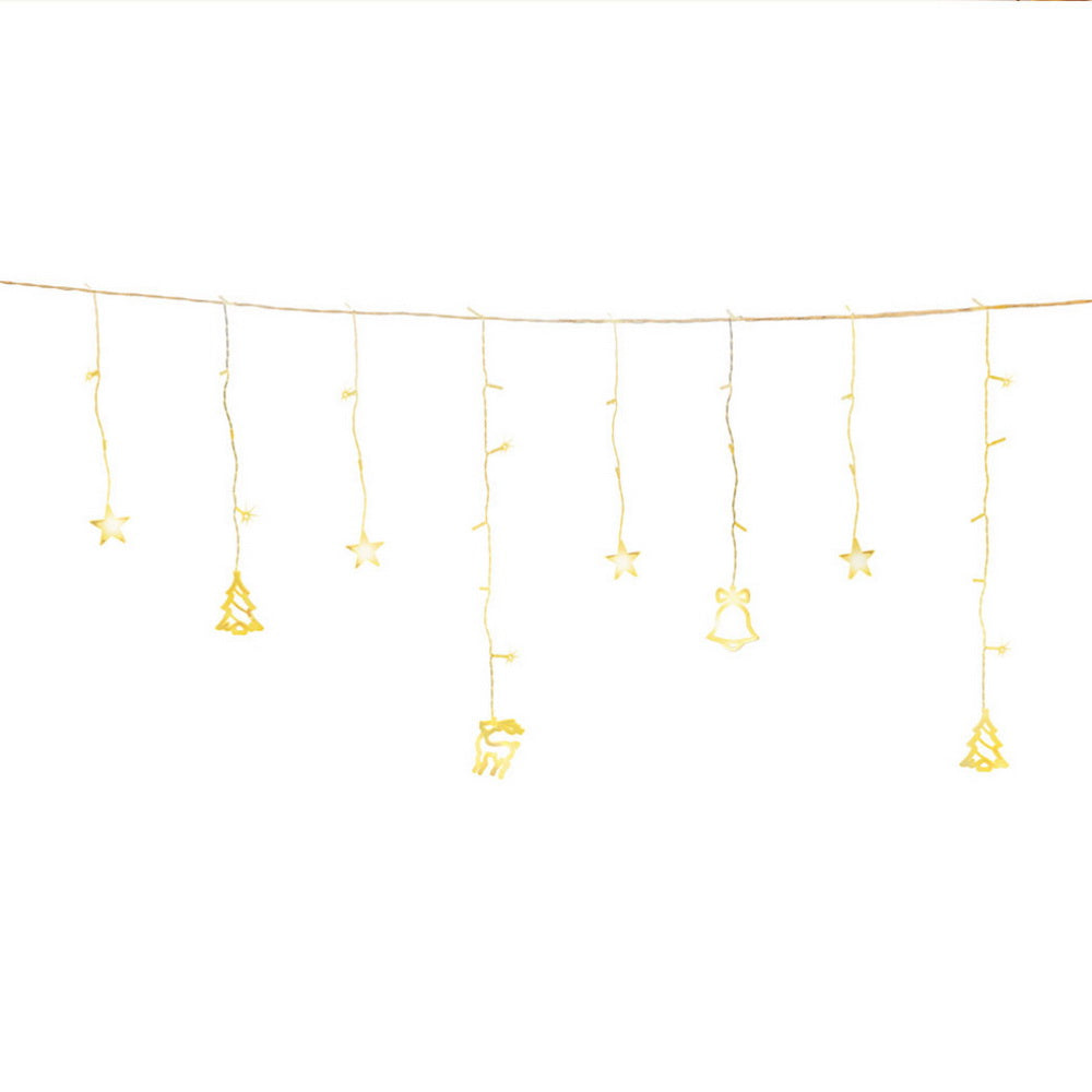 Jingle Jollys 3M Christmas Icicle Lights String Lights 138 LED Warm