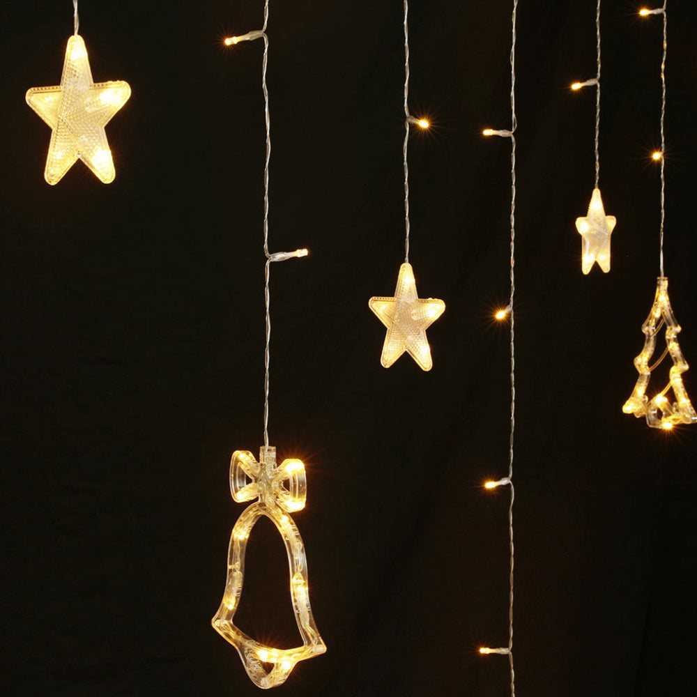Jingle Jollys 3M Christmas Icicle Lights String Lights 138 LED Warm