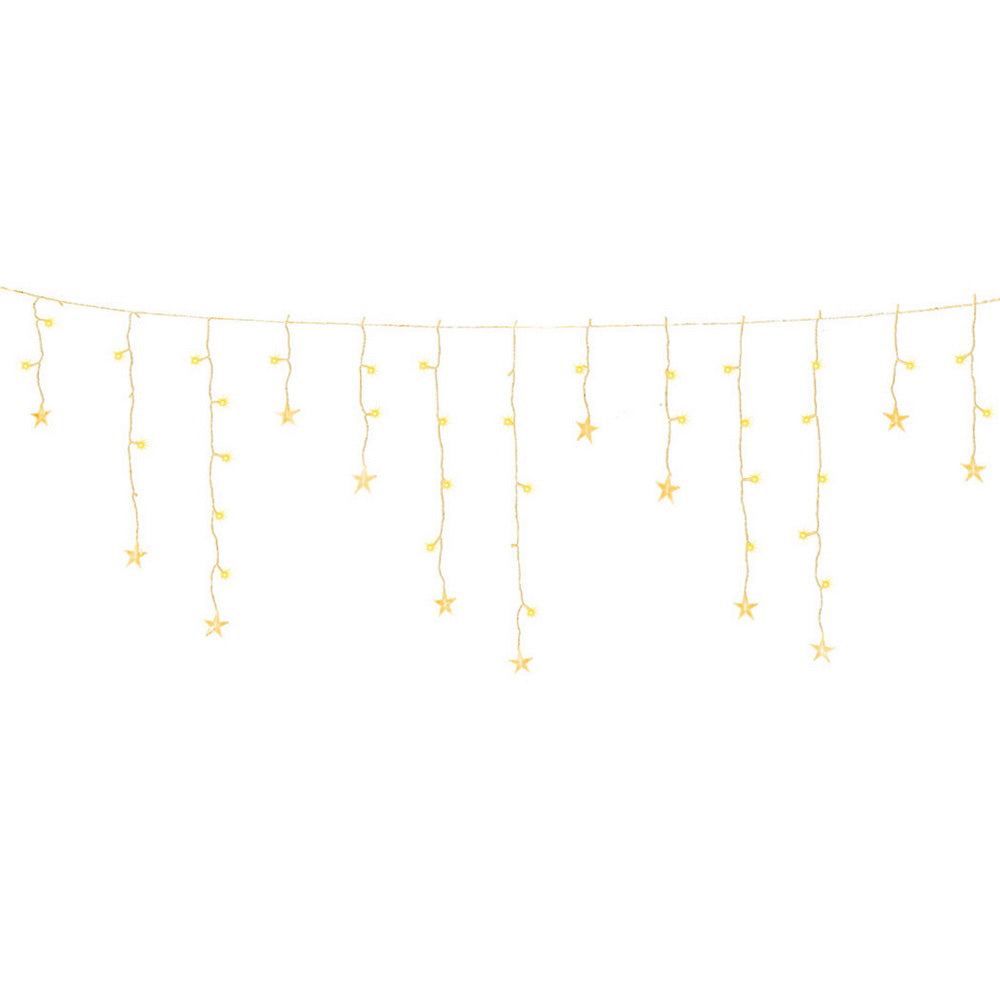 Jingle Jollys 6M Christmas Icicle Lights String Light 160 LED Solar