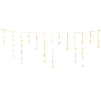 Jingle Jollys 6 m Solar Icicle Lights, 160 LED Warm White