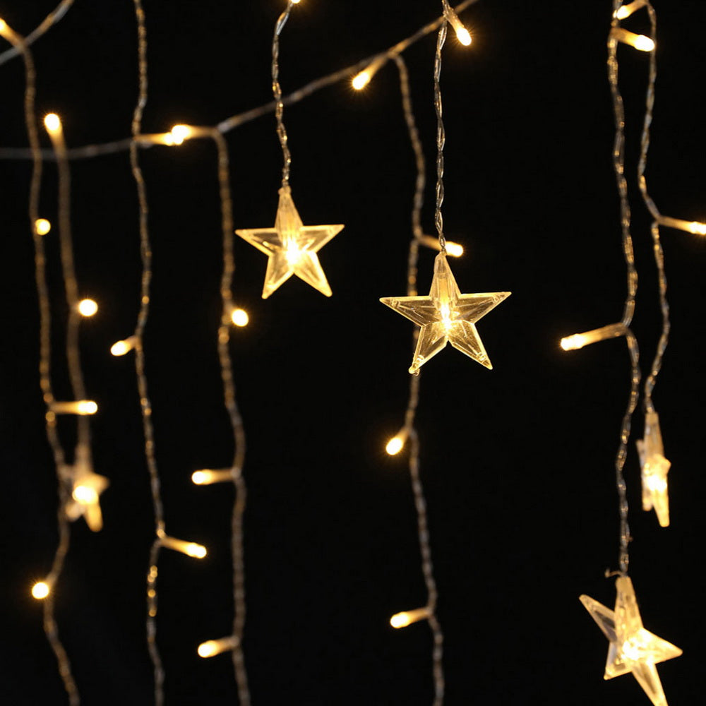 Jingle Jollys 6M Christmas Icicle Lights String Light 160 LED Solar