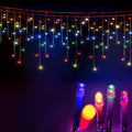 Jingle Jollys 12.5M Solar Christmas Lights Icicle String Light Multi