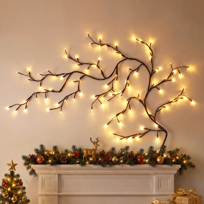 Jingle Jollys Christmas Willow Vine Lights Branch LED Fairy DIY Wall