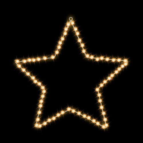 Jingle Jollys Star Light, 70 LED, 50 cm, lit up in the dark