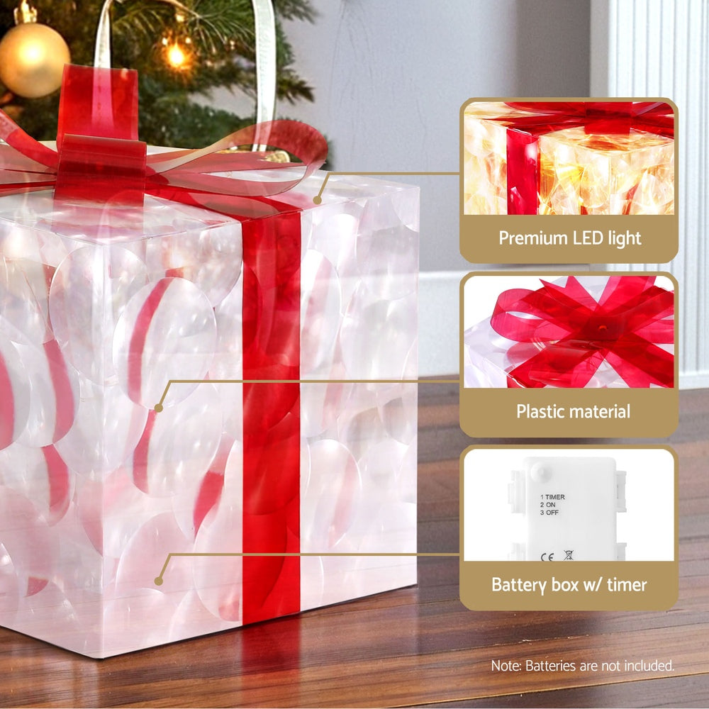 Jingle Jollys Christmas Lights 70 LED Fairy Light Gift Box 3pcs