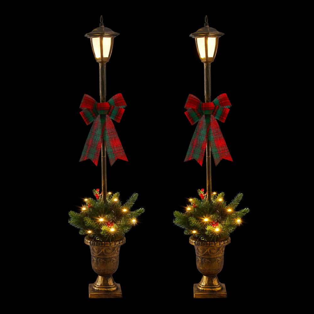 Jingle Jollys Christmas Lights 125cm Lamp Post 50 LED Fairy Light