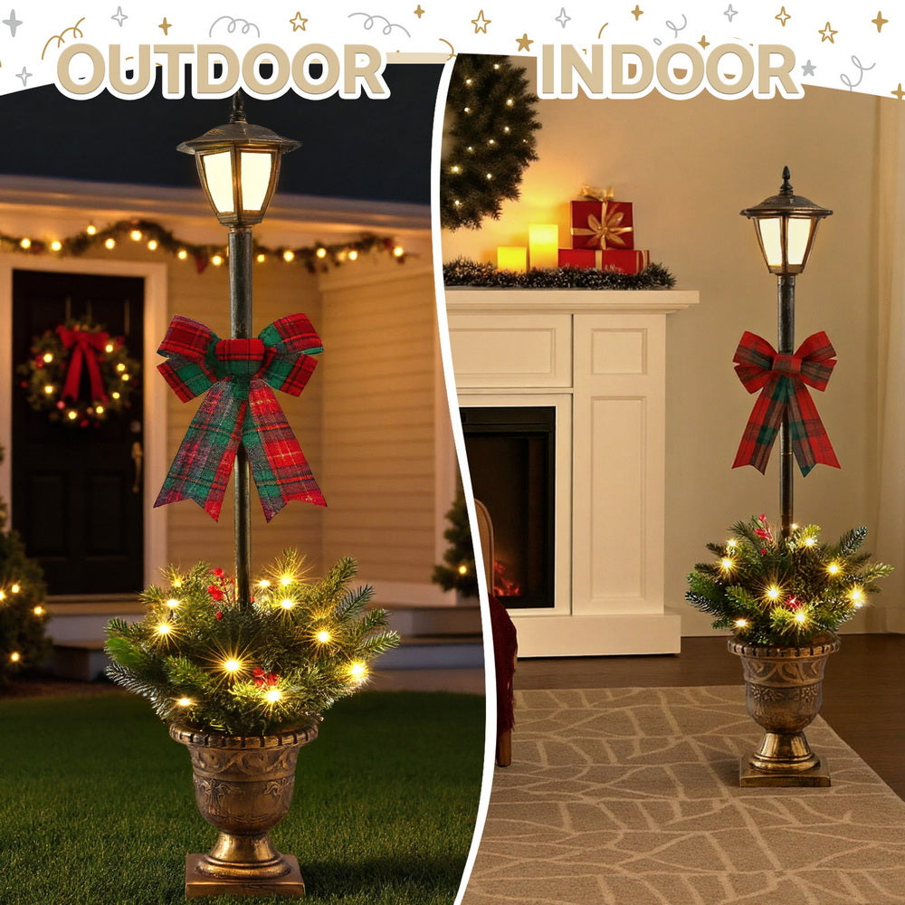 Jingle Jollys Christmas Lights 125cm Lamp Post 50 LED Fairy Light