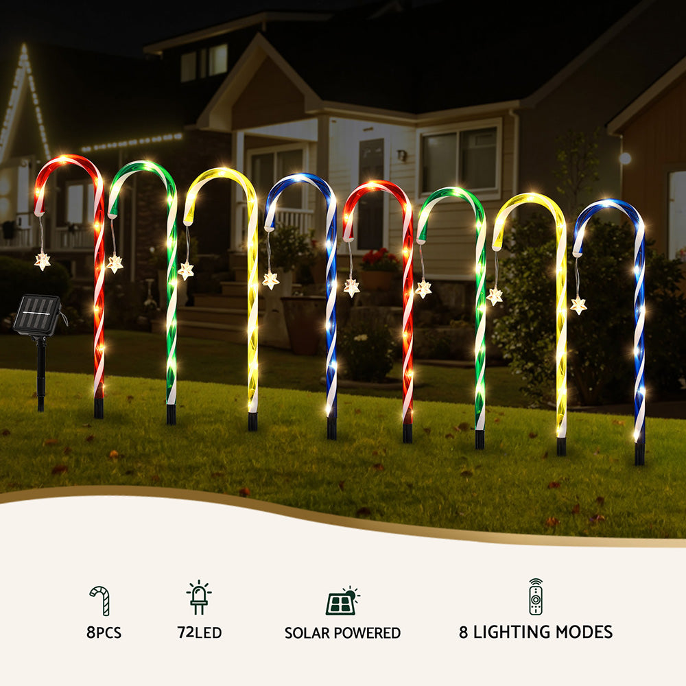 Jingle Jollys 8 PCS Christmas Lights Path Ground Light Garden