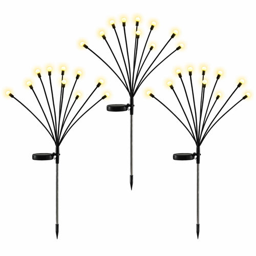 Jingle Jollys Solar Firefly Path Lights, Warm White, 3 Pack, photo 2 of 8
