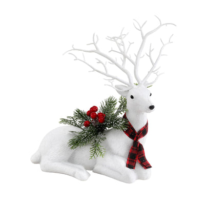Jingle Jollys 32 cm Glitter Reindeer Ornament, Lying
