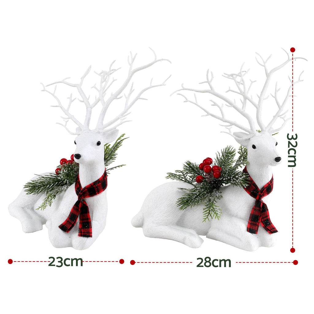 Jingle Jollys Christmas Reindeer 32cm Glitter Deer Ornaments Party