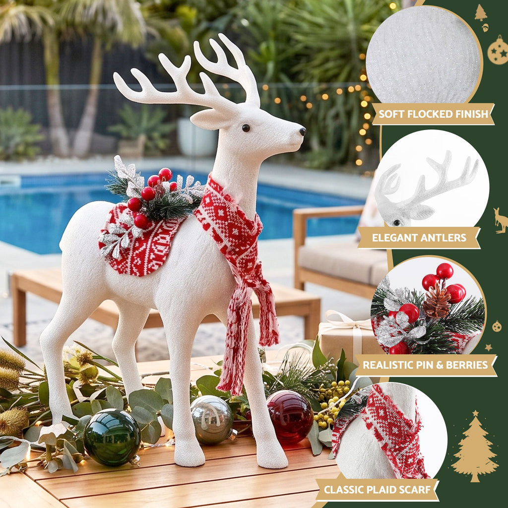 Jingle Jollys Christmas Reindeer 45cm Glitter Deer Ornaments Party