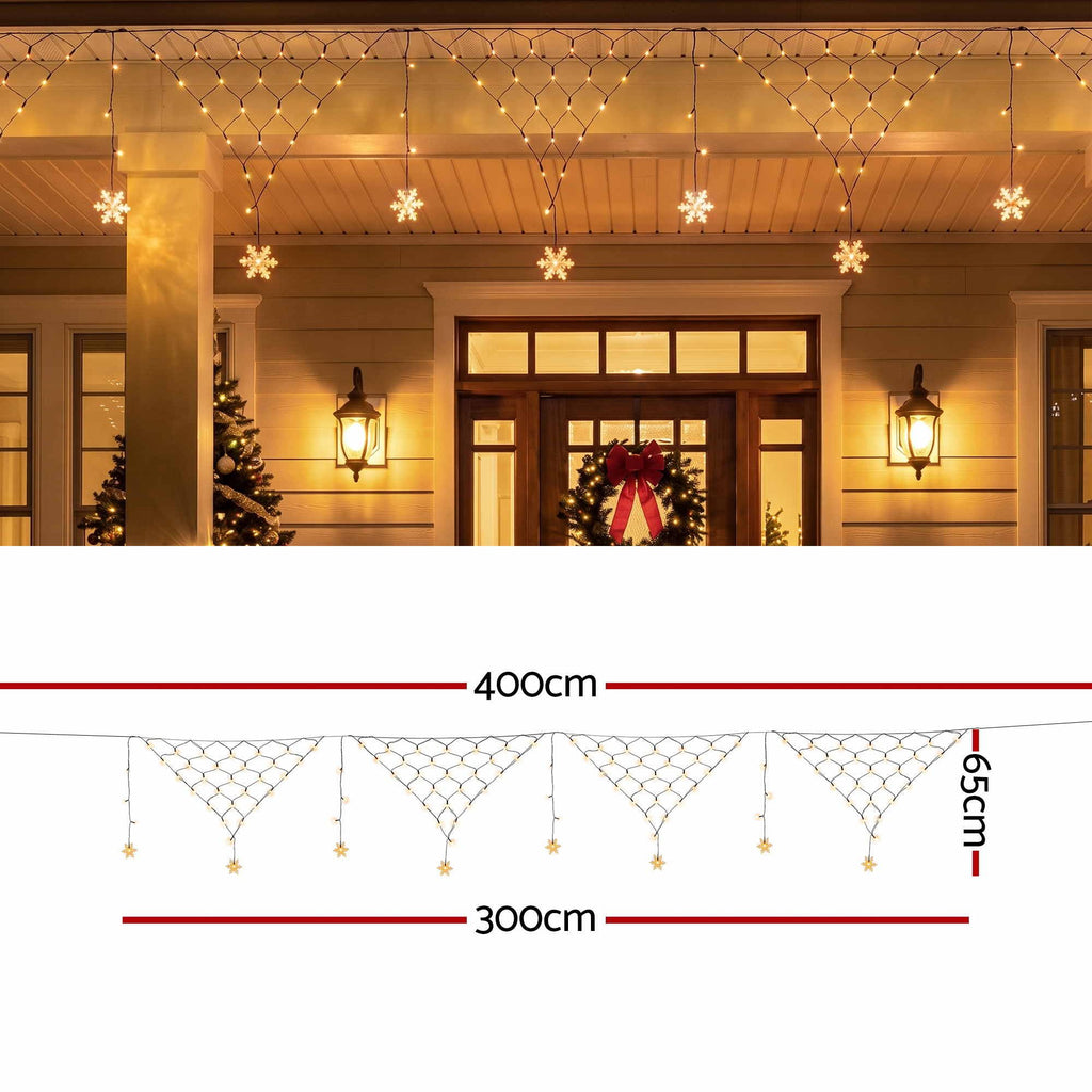 Jingle Jollys Christmas Lights Solar Fairy Lights Warm White Christmas Decorations 4m