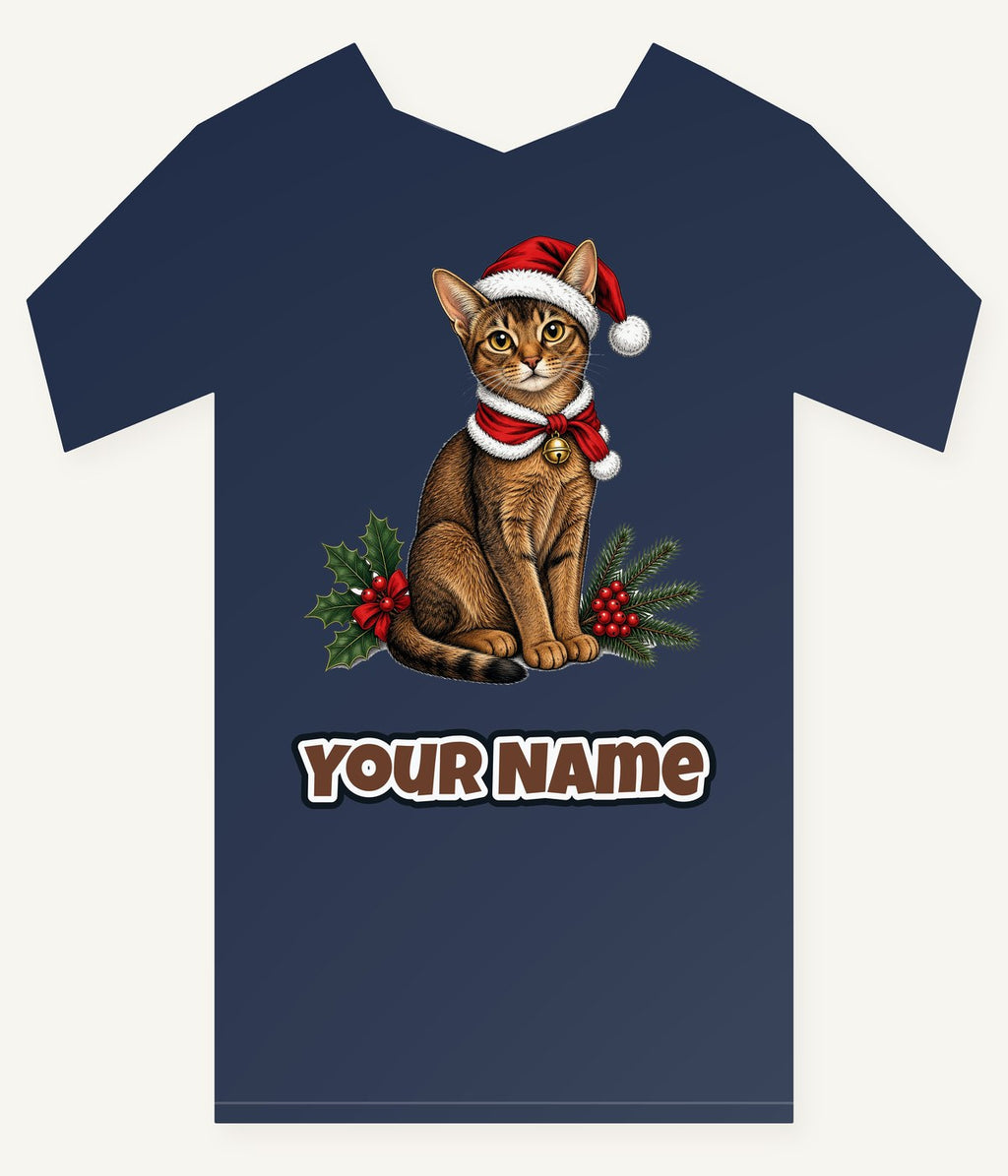 Abyssinian Christmas Personalised Kids Tee and Baby Bodysuit