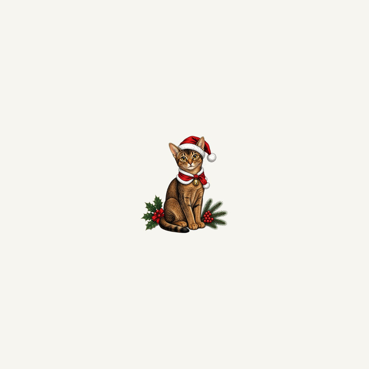 Abyssinian Christmas Personalised Beach Towel