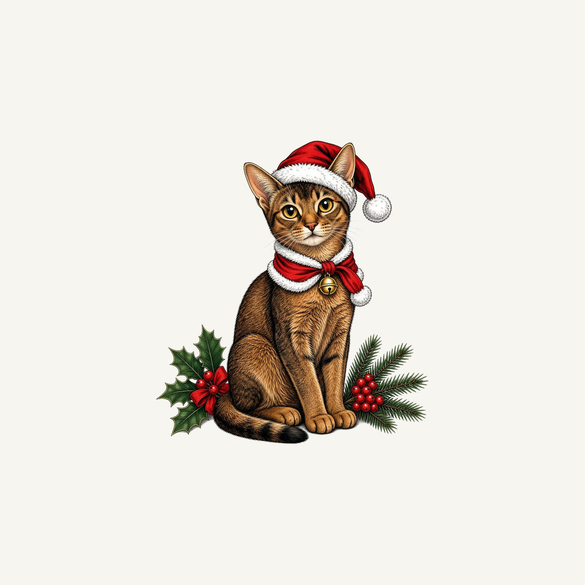 Abyssinian Christmas Personalised Christmas Mug