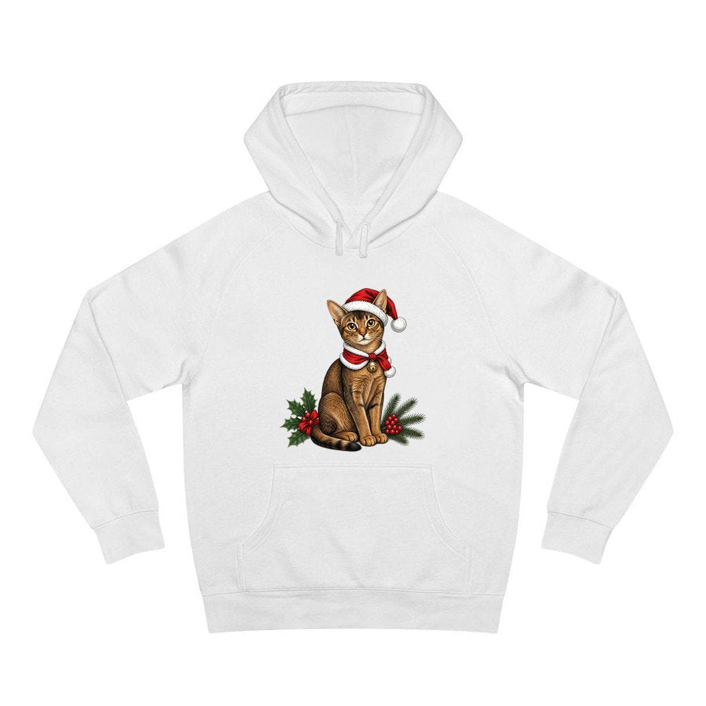 Abyssinian personalised Christmas hoodie in white