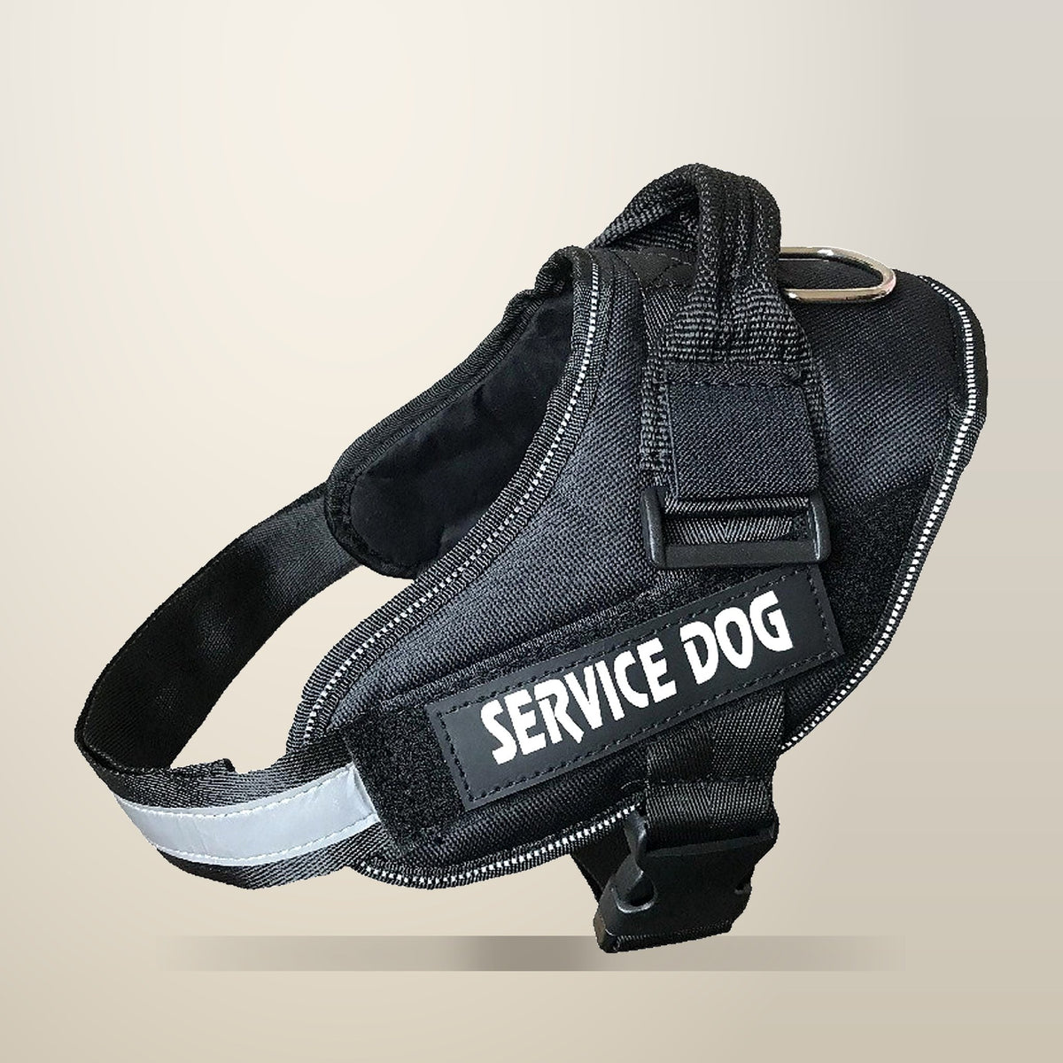 Adjustable Dog Harness Vest, Reflective, M to XL, on a plain cream background