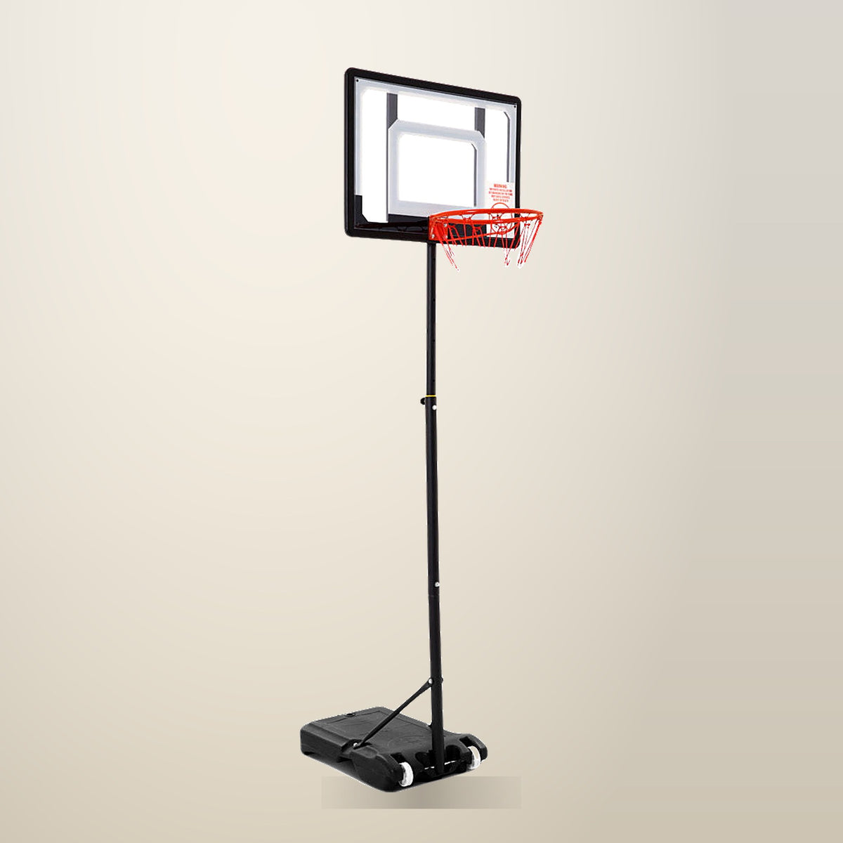 Bargene Adjustable Kids Basketball Stand, 1.6 to 2.1 m, on a plain cream background