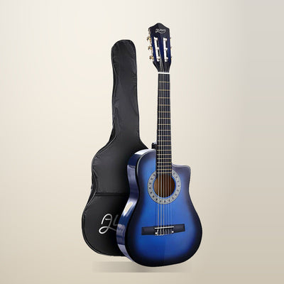 Alpha 34 Inch Classical Guitar with Carry Bag and Picks