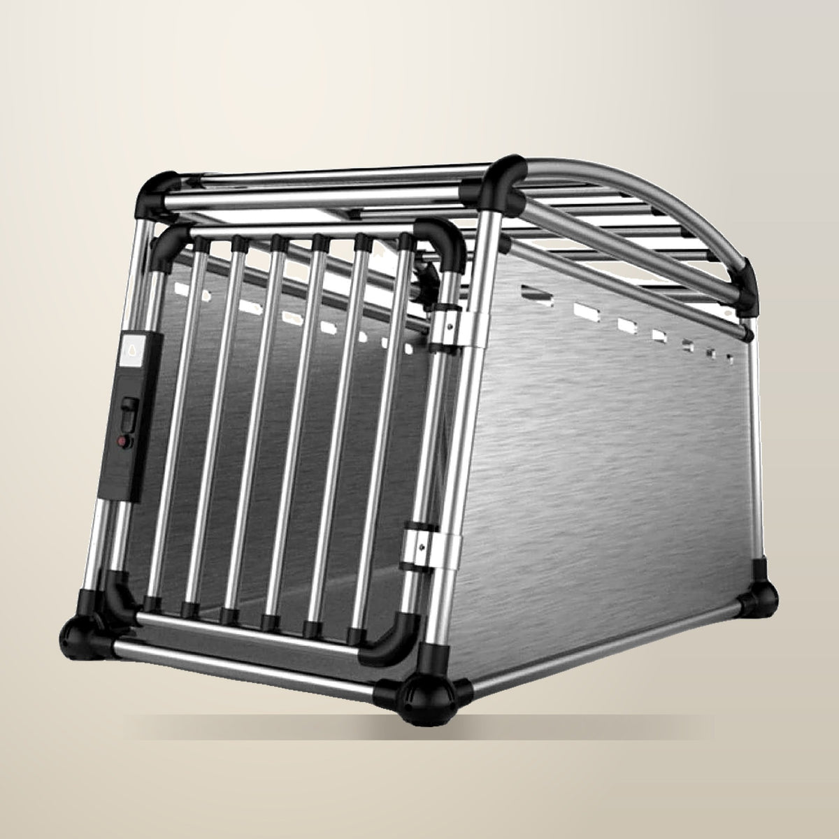 All For Paws Aluminium Dog Travel Crate, Large, on a plain cream background