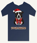 American Staffy Christmas Personalised Kids Tee and Baby Bodysuit